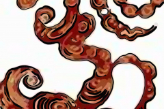 Red Swirl Om