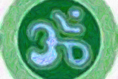 Fuzzy green Om