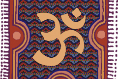 Red Rangoli Om