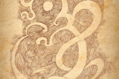 Wavy line Om