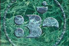Green jade Om