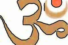 Aum in the sand