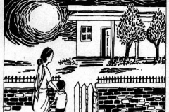 xxFIGURES_Woman walking with son to house